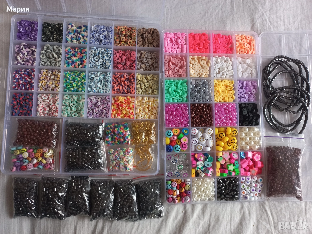 Голям лот от мъниста и перли за бижута, всичко 36 лв, снимка 1