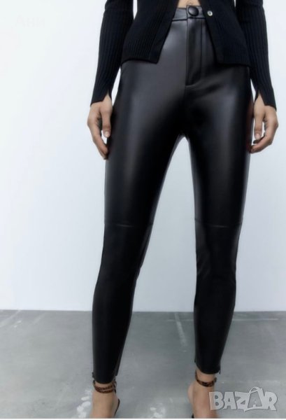 Кожен панталон-клин ZARA, снимка 1