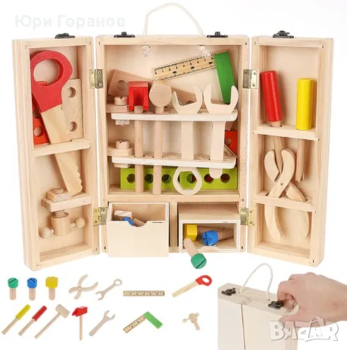 Дървен куфар с инструменти Kruzzel - само един наличен, снимка 1