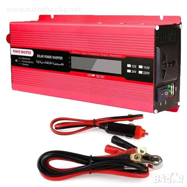 Инверторен преобразувател от 24V -220 V / 1000W, снимка 1