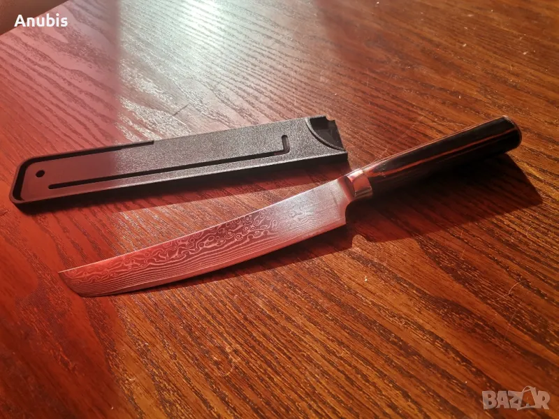 професионален нож за суши и ножове с кожени калъфи , снимка 1