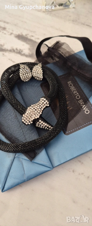 колие змия в комплект с обици от Холивуд, снимка 1