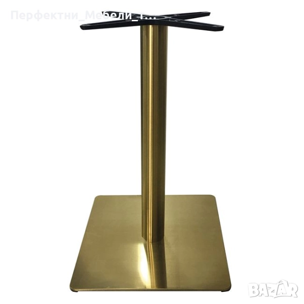 Крак за маса квадрат/кръг и правоъгълна-черно със злато,сиво с дърво, снимка 1