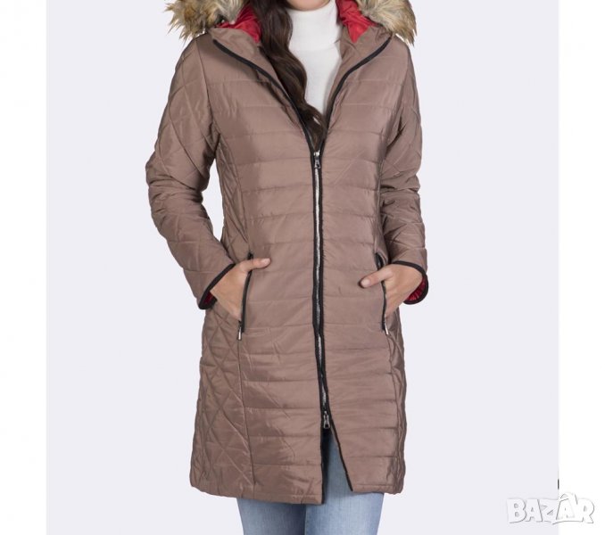 Светлокафяво дамско зимно яке марка Giorgio di Mare - L, XL/2XL, снимка 1