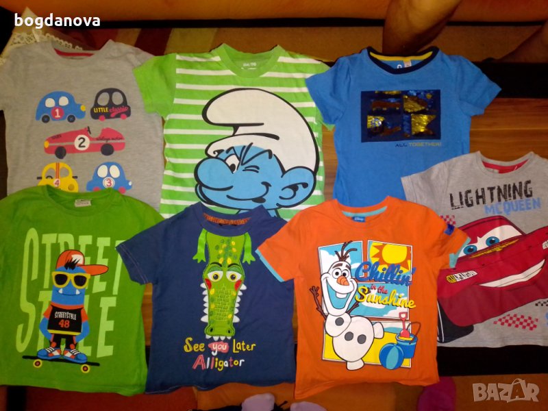 7 бр. детски маркови тениски за 5-6 годинки, снимка 1