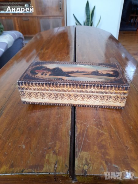 Стара дървена кутия,несесер #5, снимка 1