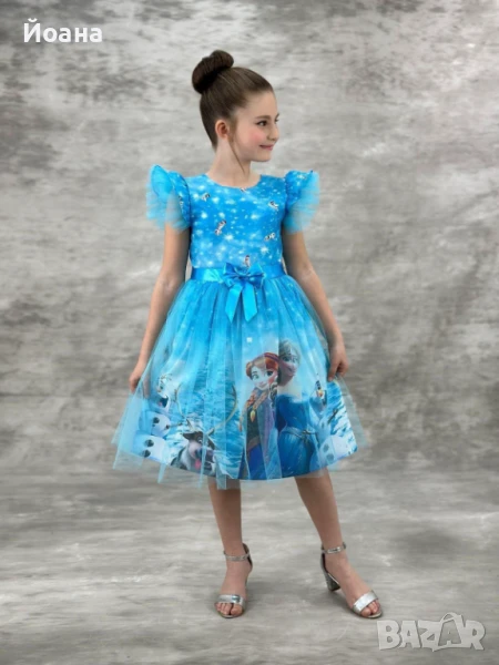 Официални детски рокли с Елза, снимка 1