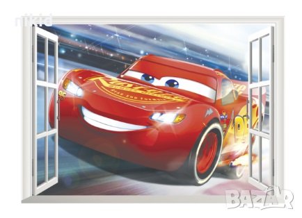 Голяма кола прозорец маккуин макуин cars стикер постер за стена лепенка декорация, снимка 1