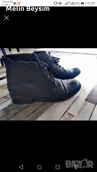 Дамски боти от естествена кожа , размер 38,5, снимка 1