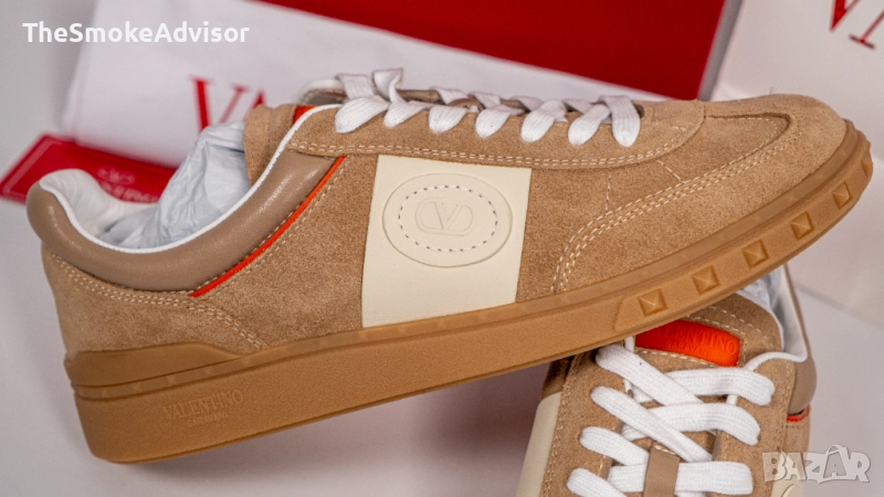 Маратонки Valentino Upvillage Low Top – Естествен Велур и NAPA Кожа, снимка 1