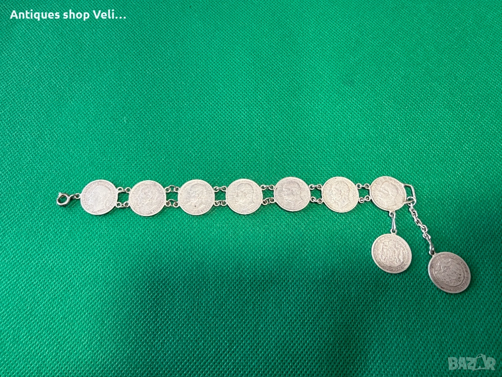 Гривна от сребърни монети №7730 , снимка 1