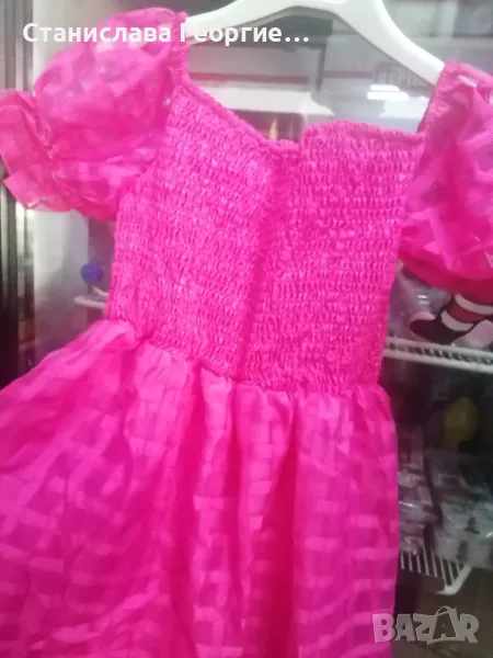 Кукленска рокля ХЛ, неоново розовоо, снимка 1