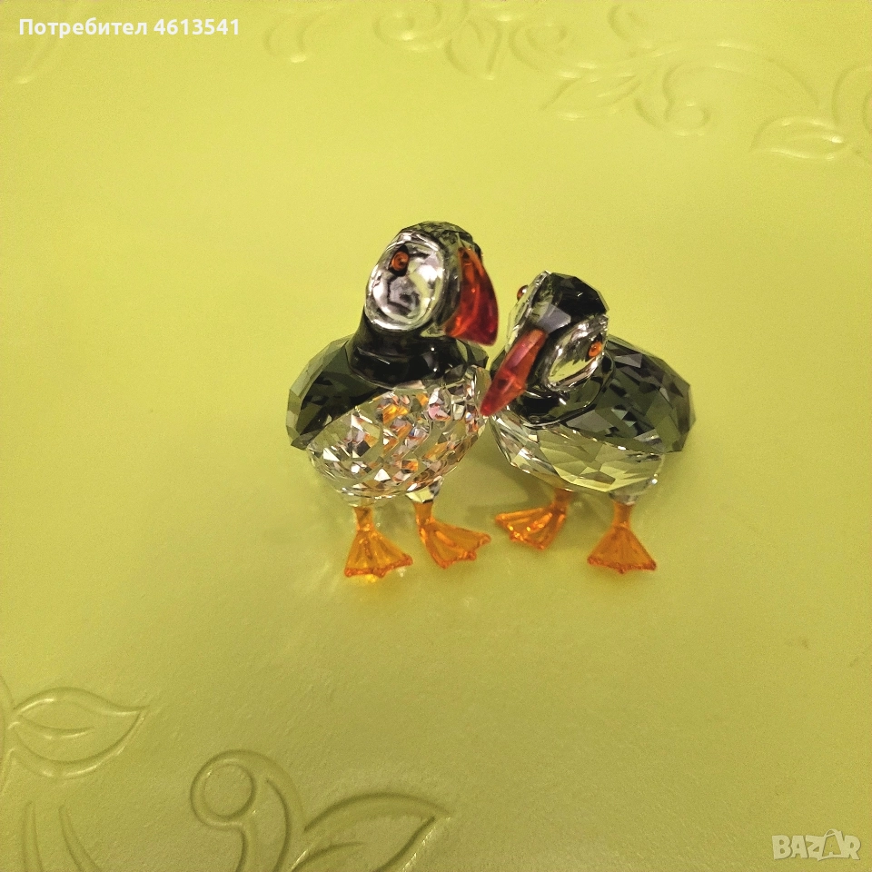 птичета сваровски атлантически пафини., снимка 1