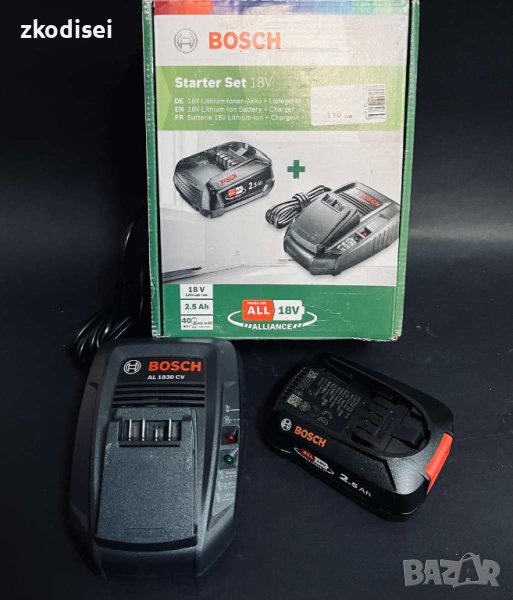Зарядно с батерия Bosch PBA Starter Set 18V, снимка 1