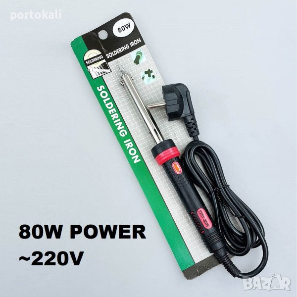 Поялник писалка с остър връх 80W / права човка, снимка 1