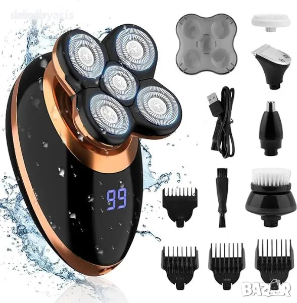 5 в 1 Комплект електрическа самобръсначка за мъже, снимка 1