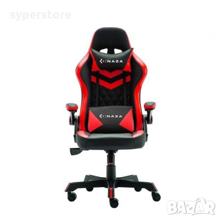 Геймърски стол Inaza Gritstone Черно - Червен Ергономичен Gaming chair, снимка 1