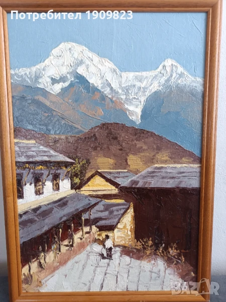 Стара маслена картина , снимка 1