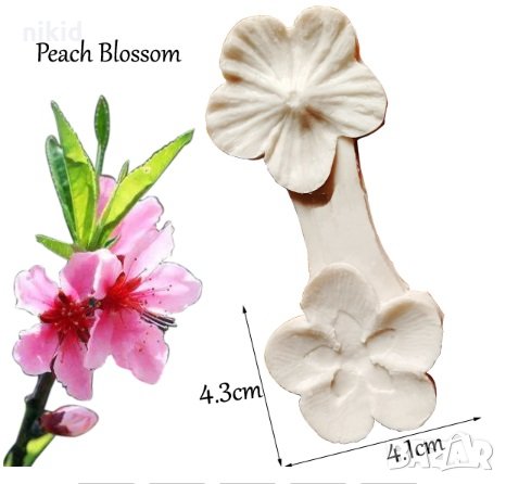 Цъфнал цвят праскова вейнър силиконов молд форма за декор украса торта фондан шоколад и др, снимка 1