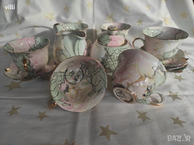 Сервиз за кафе и чай от фин (костен) порцелан, снимка 1