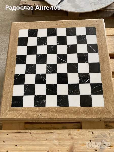 Мраморна шахматна маса , снимка 1