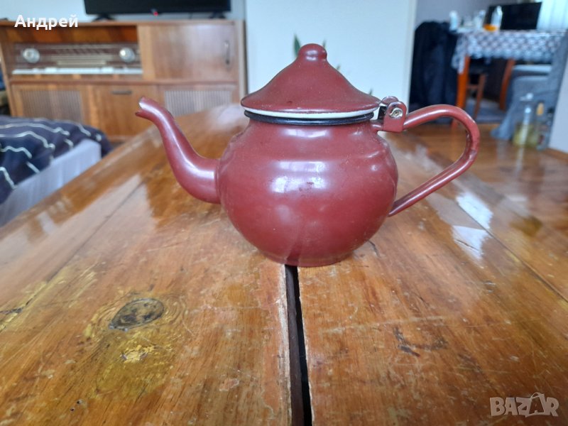 Стар емайлиран чайник #35, снимка 1