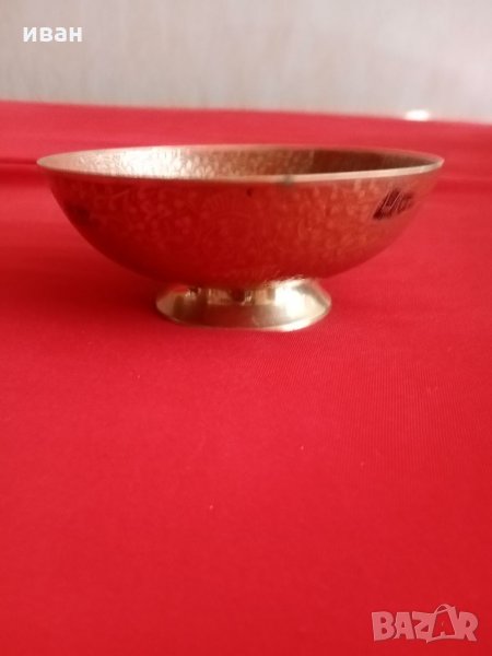 Индийска месингова купа, снимка 1