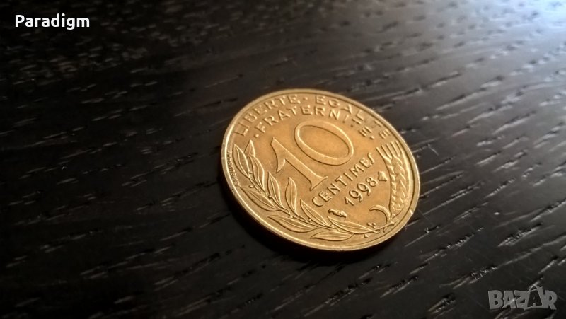 Монета - Франция - 10 сентима | 1998г., снимка 1