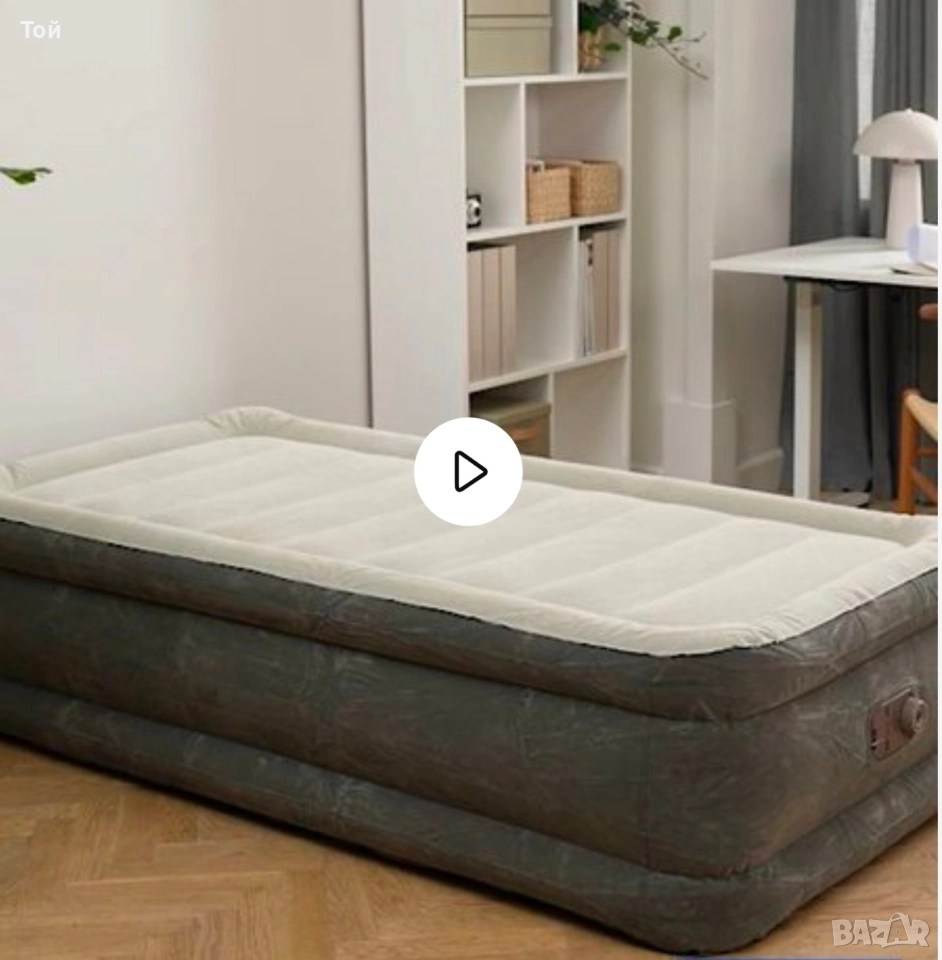 луксозно надуваемо легло с вградена помпа,ново с гаранция, снимка 1