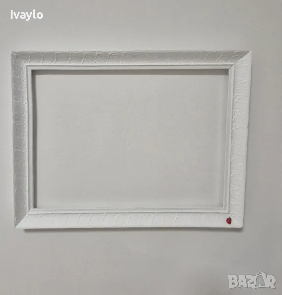 Бяла дървена рамка vintage , снимка 1