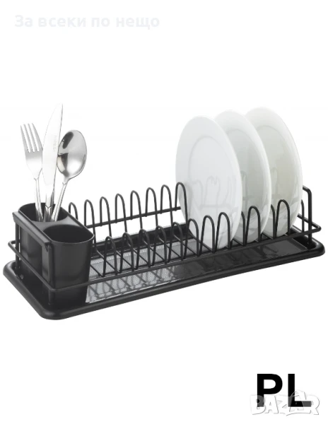 Сушилник за съдове Rosberg R53000M, 41.5х17.5х9.5 см, Черен Код P764, снимка 1