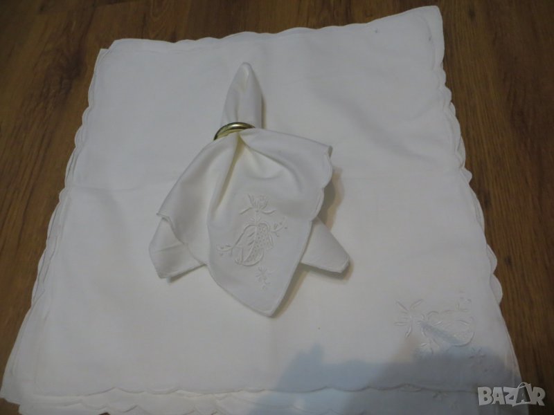 Бели салфетки с бродерия, снимка 1