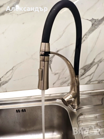 Смесител за кухня с чучур и 2 вида пръскане, снимка 2 - Смесители - 52030397