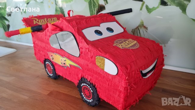 Пинята "Маккуин Светкавицата ", снимка 4 - Декорация за дома - 43130863