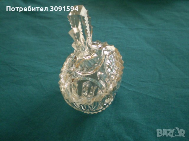 1930 г  Стара стъклена бонбониера - кутия за бижута, снимка 4 - Антикварни и старинни предмети - 36804358