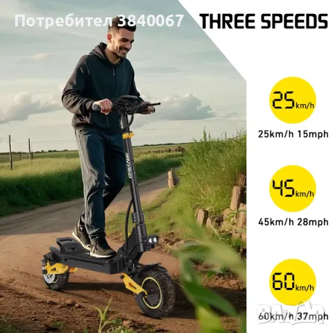 iENYRID iE-ES1 Електрическа тротинетка 2400W, снимка 6 - Други спортове - 49113730