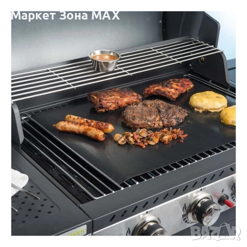 Протектор за барбекю BBQ NoStik, 40x50см., до 260°, черен, в кутия, снимка 2 - Барбекюта - 52934258