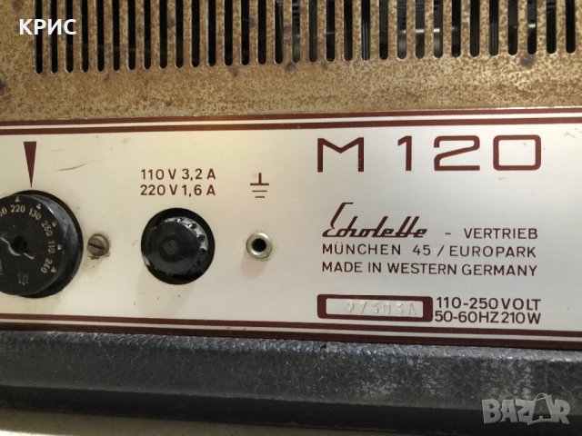 ECHOLETTE M120 VALVE,TUBE AMP./Лампов , снимка 14 - Ресийвъри, усилватели, смесителни пултове - 40673383