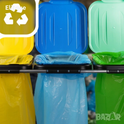 Стойка с капаци за разделно хвърляне на отпадъци - грижа за околната среда, снимка 4 - Други стоки за дома - 53326249