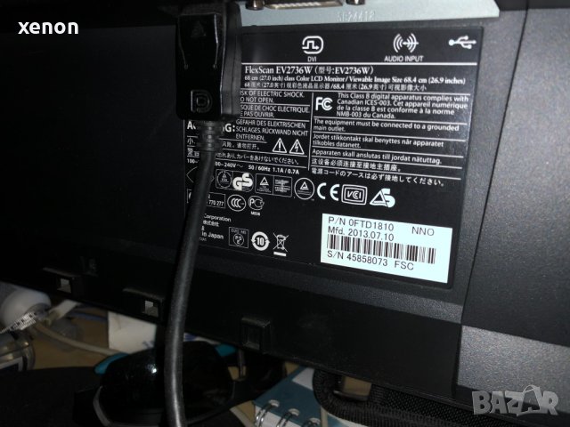 LCD монитор 27" (68 cm) EIZO FlexScan EV2736W, снимка 14 - Монитори - 36596371