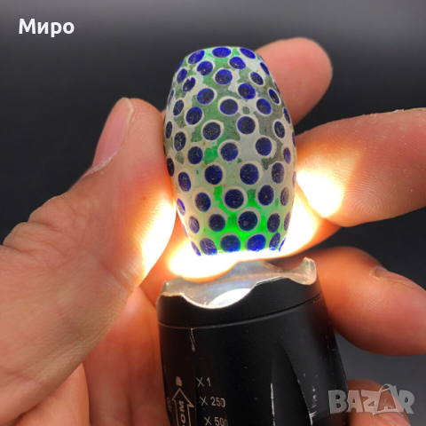 РИСУВАНО СТЪКЛО СТАРА МЪНИСТА ТАЛИСМАН ПРОТИВ УРОКИ АМУЛЕТ, снимка 6 - Антикварни и старинни предмети - 44930859