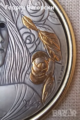 Картина рисувана върху сребърно  фолио, снимка 3 - Картини - 50305680