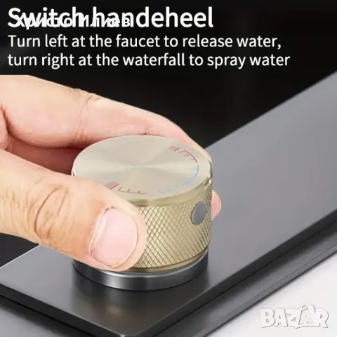 Мултифункционален смесител за кухня с функция водопад изтеглящ се, снимка 6 - Смесители - 49377385