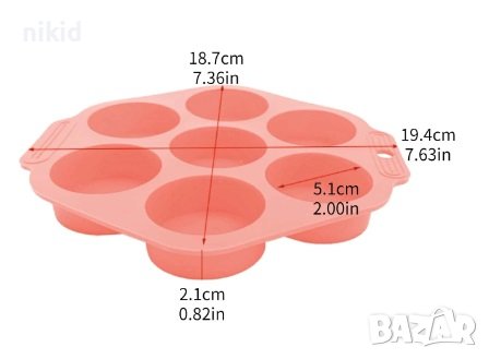 7 кръга кръгове кръгчета цилиндри силиконов молд форма фондан гипс шоколад десерки бисквитки , снимка 2 - Форми - 43299713