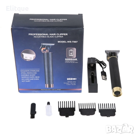 Електрическа машинка за оформяне на фигурно подстригване на косата Kemei SHAV62, снимка 3 - Тримери - 52806735