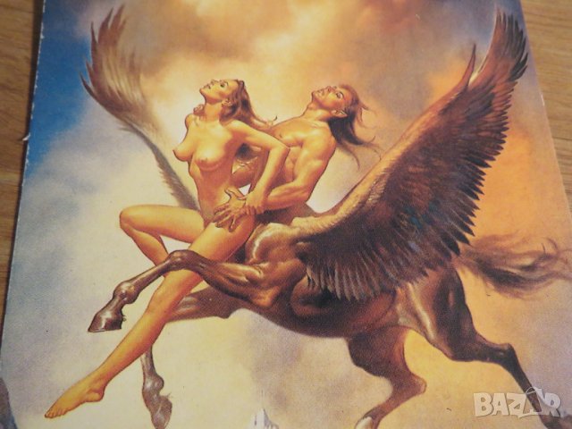 Еротична картичка от картина на Борис Валеджо - Полет - еротика и красота - изд. 80те години - 18 +, снимка 2 - Други - 27110017