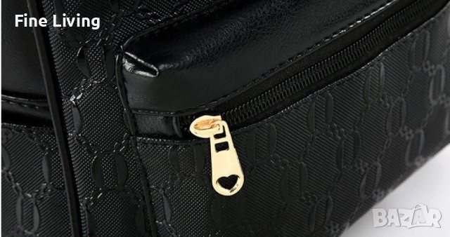 Комплект раница и 3 чантички / Цвят: Черен, снимка 9 - Раници - 52141551