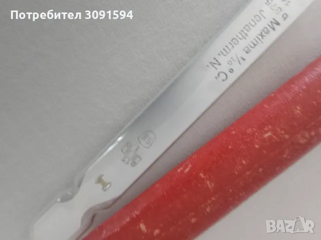Стар телесен  медицински термометър  Германия,работи измерва перфектно тестван във топла и студена в, снимка 4 - Антикварни и старинни предмети - 49909736