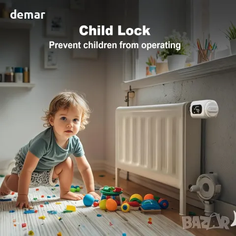 ECOBAY WIFI Радиаторен термостат, управление чрез приложение, снимка 6 - Други стоки за дома - 49843734