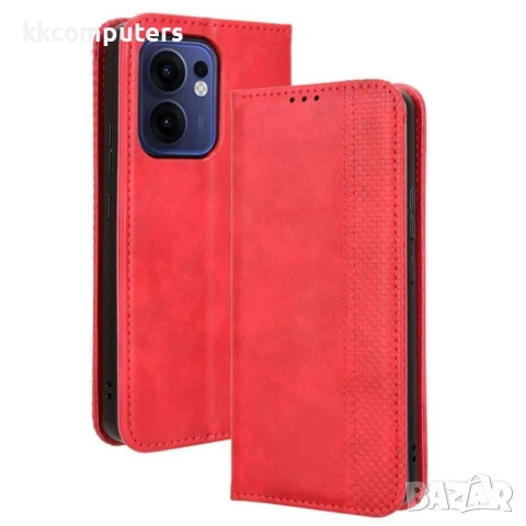 Oppo Reno13 5G Retro Texture Wallet Калъф и Протектор, снимка 3 - Калъфи, кейсове - 51349386